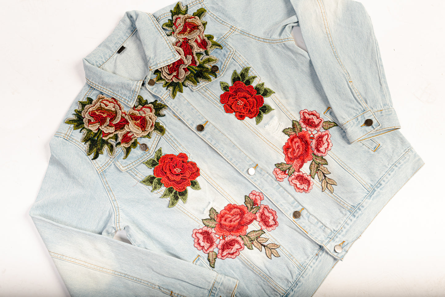 Rose Effect Jean Jacket - Men's