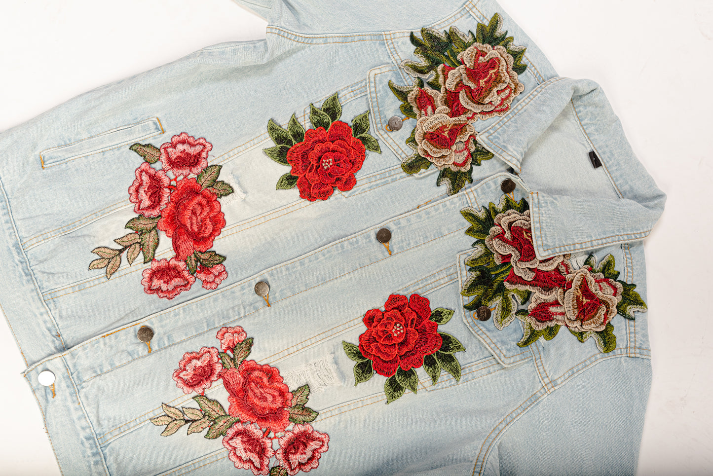 Rose Effect Jean Jacket - Men's