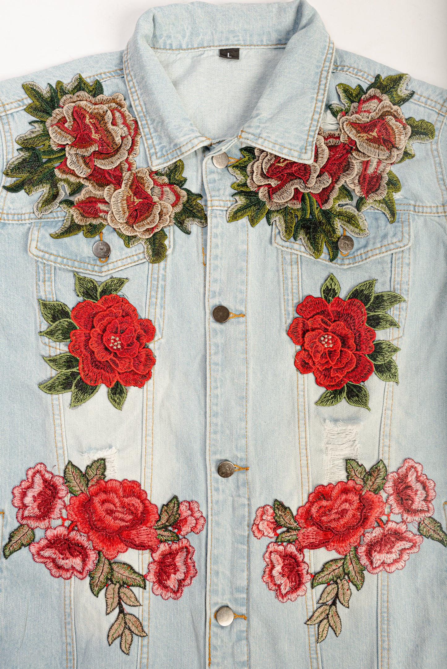 Rose Effect Jean Jacket - Men's