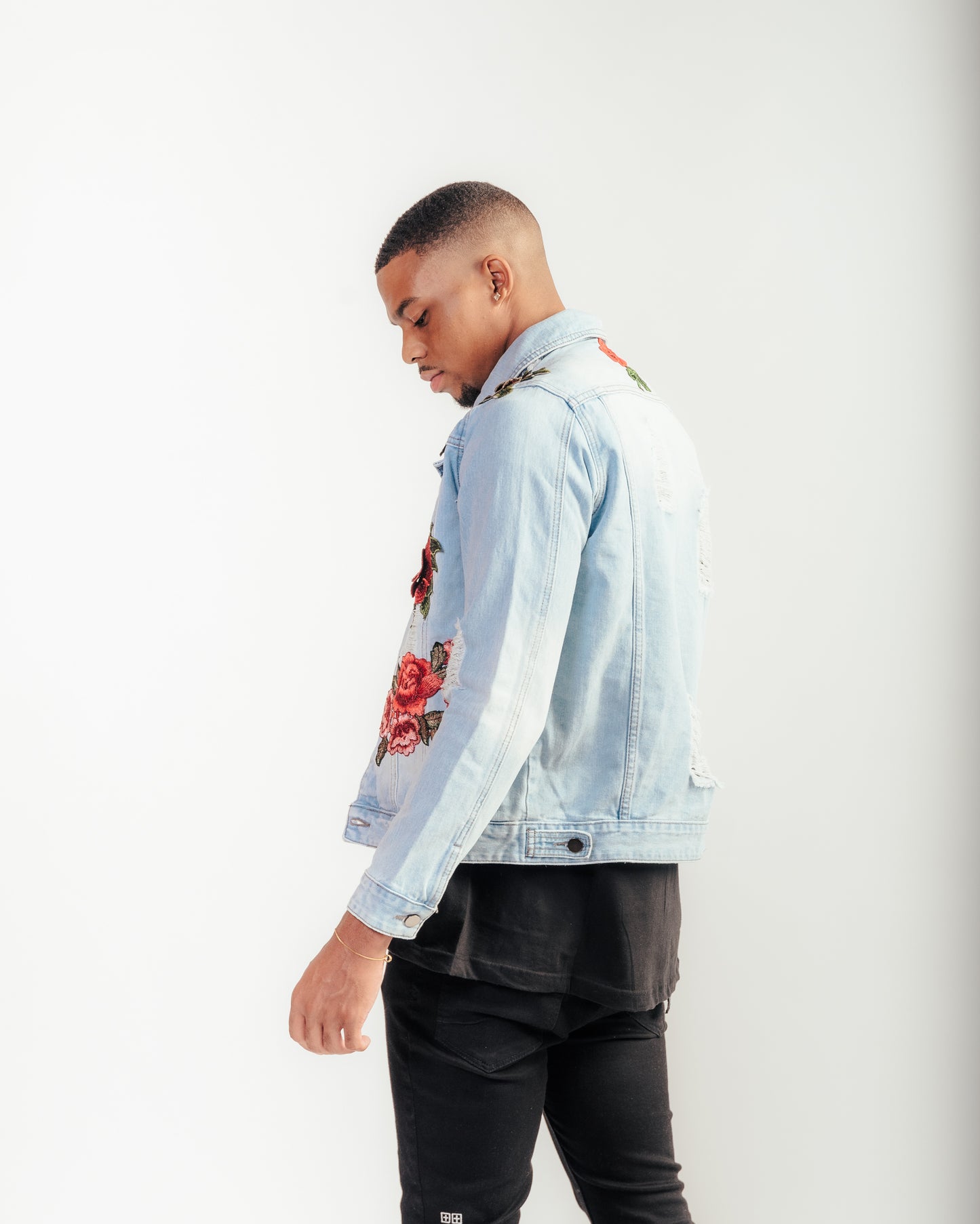 Rose Effect Jean Jacket - Men's