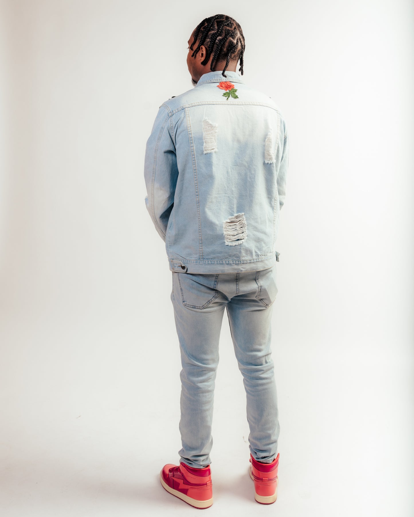 Rose Effect Jean Jacket - Men's